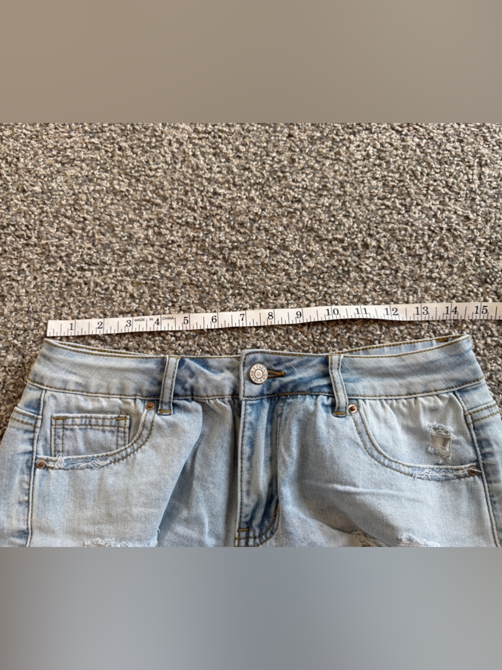 DGRPI Light Wash Distressed Denim Shorts - Picture 9 of 16